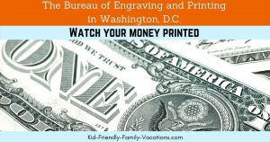 At the Bureau of Engraving and Printing in Washington DC you will see american currency being printed and learn some history of the currency.