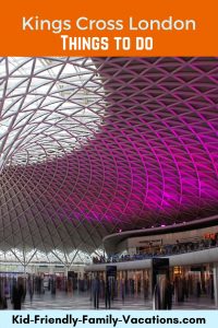 Kings Cross London - a little history and movie fun. Harry Potter fans will love a photo op at the trolley entering Platform 9 3/4