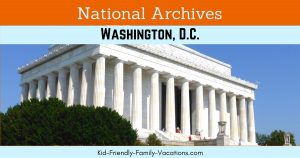The National Archives Washington DC stores and displays many douments and military records of importance to United States history.