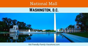 Visiting the Washington DC Monuments includes a visit to the Washington Monument, the Jefferson Memorial and the Lincoln Memorial