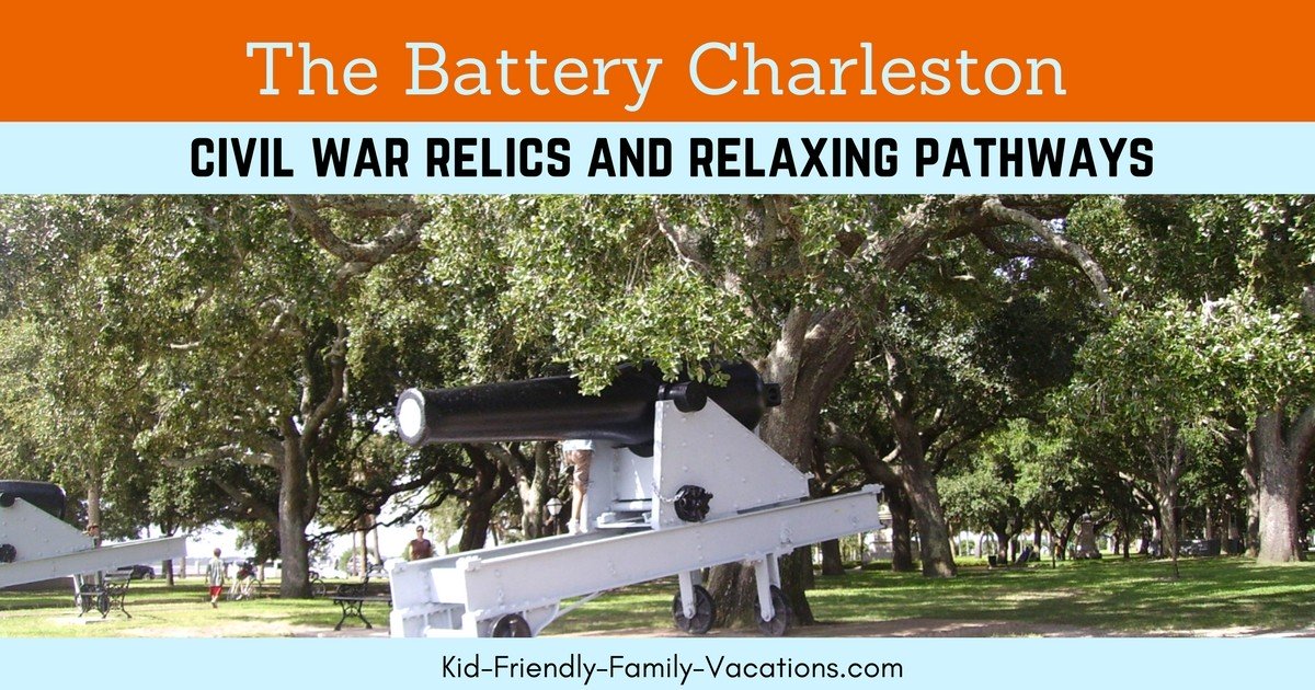 The Battery Charleston and White Point Gardens is a living monument the to the civil war with the relics surrounding the perimeter.