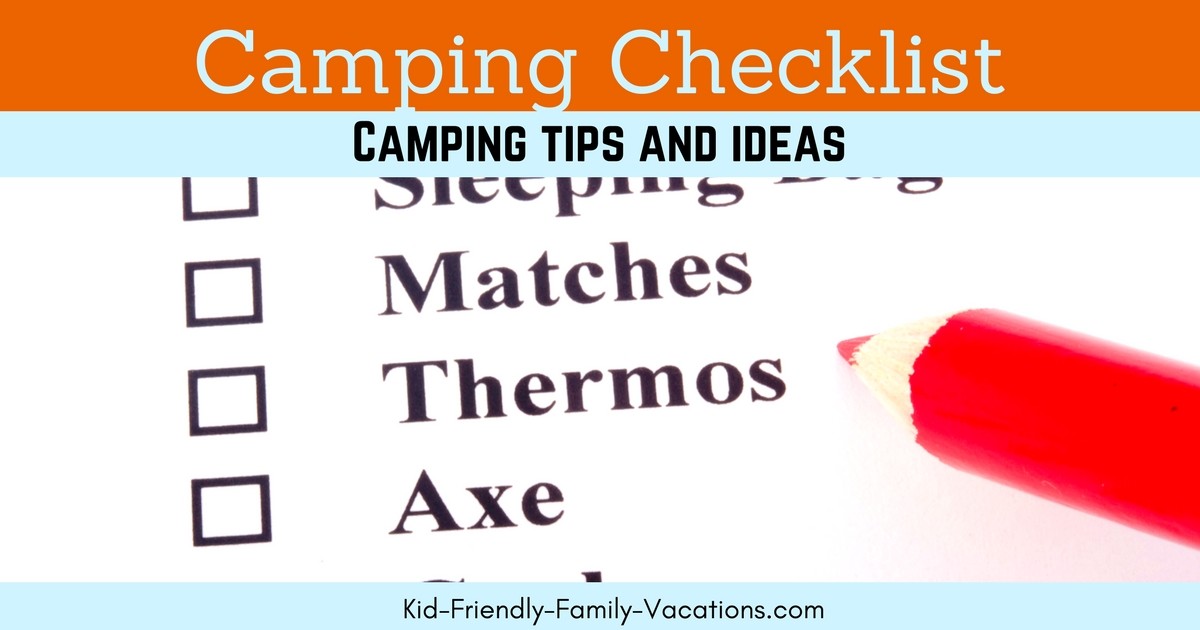 Having a family camping checklist on hand can make getting ready for a quick trip so much easier. Keep this list handy and have a camping go-box ready.
