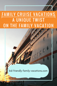 Family Cruise Vacations are a unique type of vacation. You are on the ship, the kids can move about and enjoy their activities
