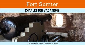 Fort Sumter in Charleston SC is right off the coast of The Pennisula of Charleston in teh harbour. It is a piece of US history!