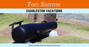 Fort Sumter in Charleston SC is right off the coast of The Pennisula of Charleston in teh harbour. It is a piece of US history!