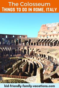 The colosseum in Rome Itlay speaks of history of a time very long gone. Visit to see the aquaducts and the construction, and have a fun photo made.