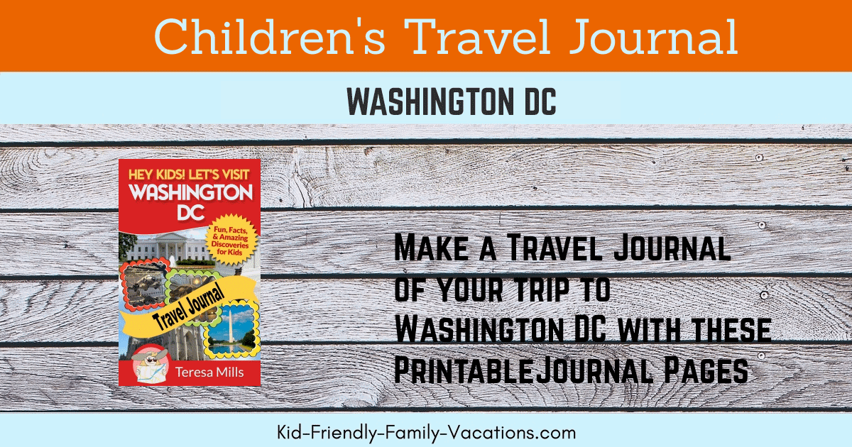 Washington DC children's travel journal