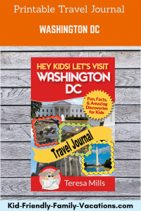 washington dc children's travel journal