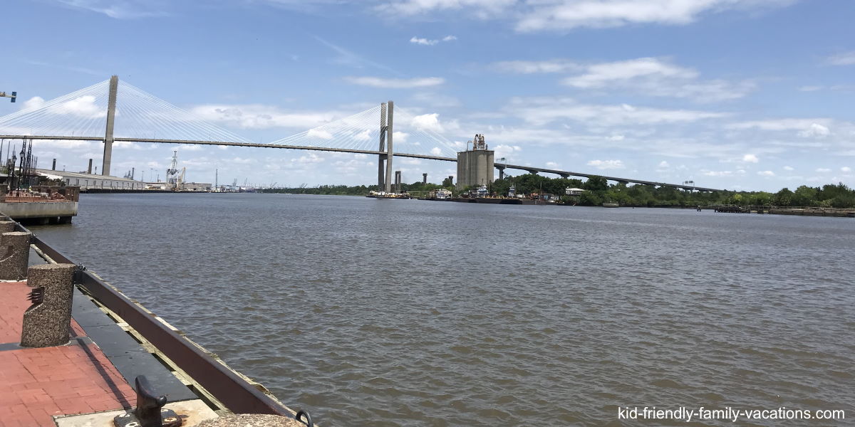 Savannah River Street View of Bridge